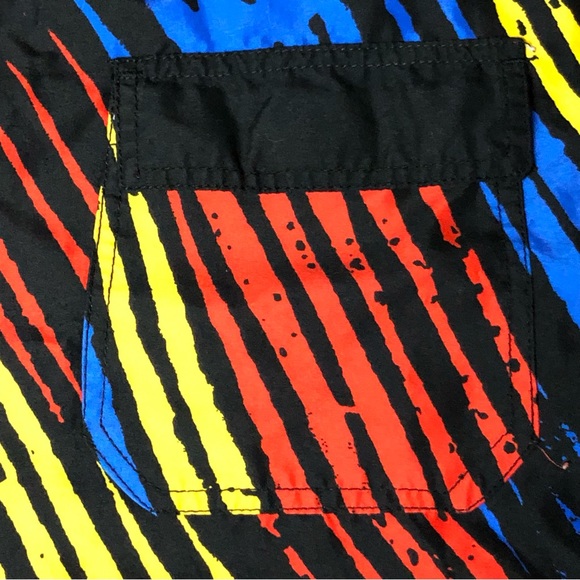 Board Shorts Size 36 Black, Red, Yellow, Blue Surf Surfer Swim - Picture 3 of 9